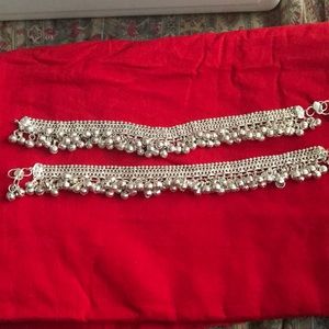 Anklet ankle bells silver Indian Payals